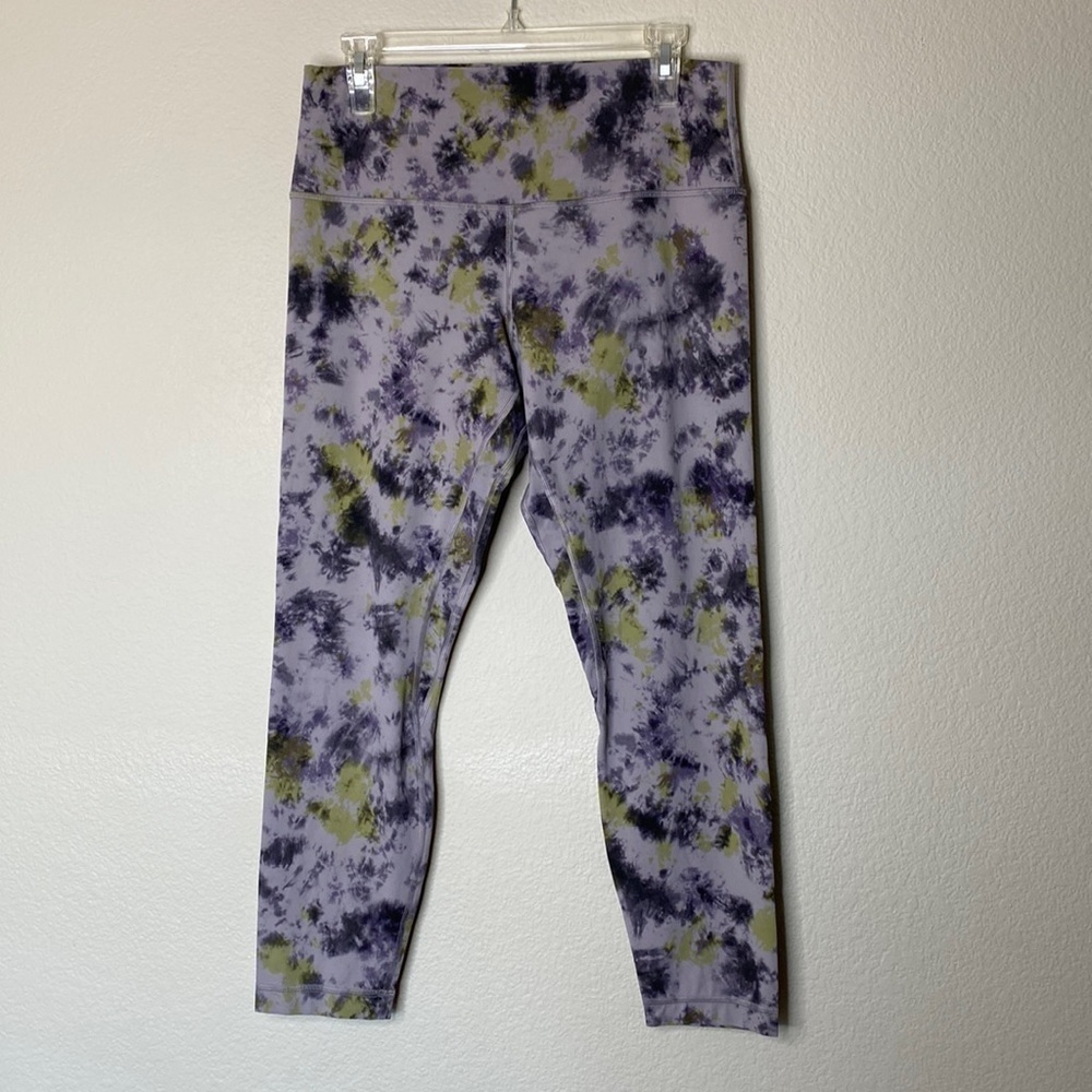 Lululemon Align leggings women’s 12 twelve diamond dye purple green